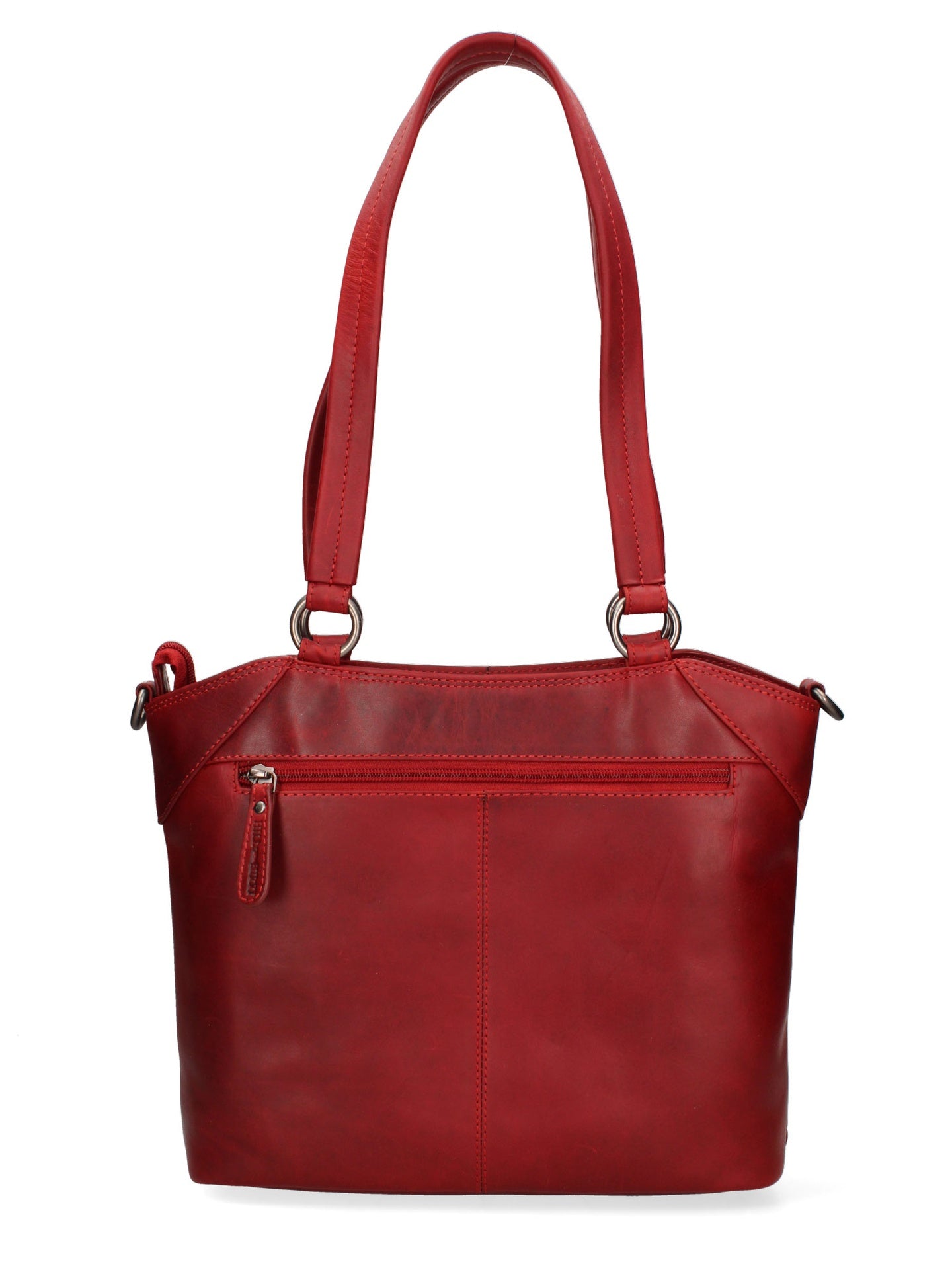 Borsa a Spalla in Vera Pelle Rosso