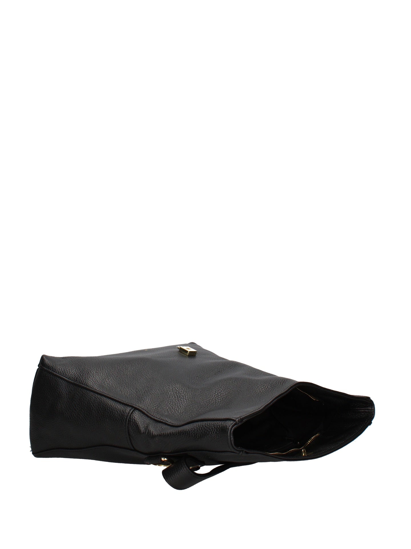 Borsa a Mano in Dollaro Leather Nero