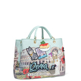 Borsa a Mano in Poliestere Multicolore