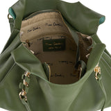 Borsa a Spalla in Vera Pelle Verde