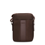 Borsa a Tracolla in 100% Pu Vegan Leather Marrone Scuro
