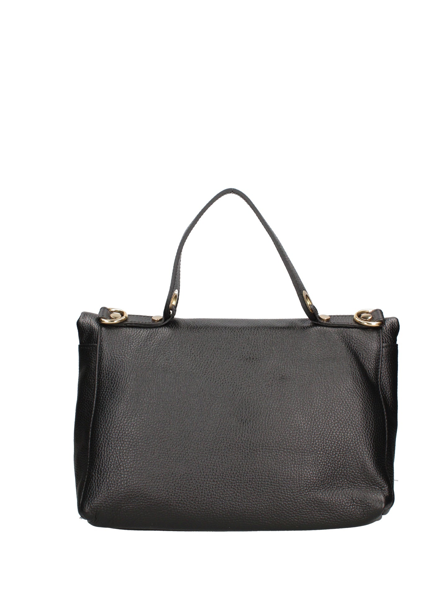 Borsa a Mano in Dollaro Leather Nero