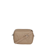 Borsa a Tracolla in Dollaro Leather Beige Scuro