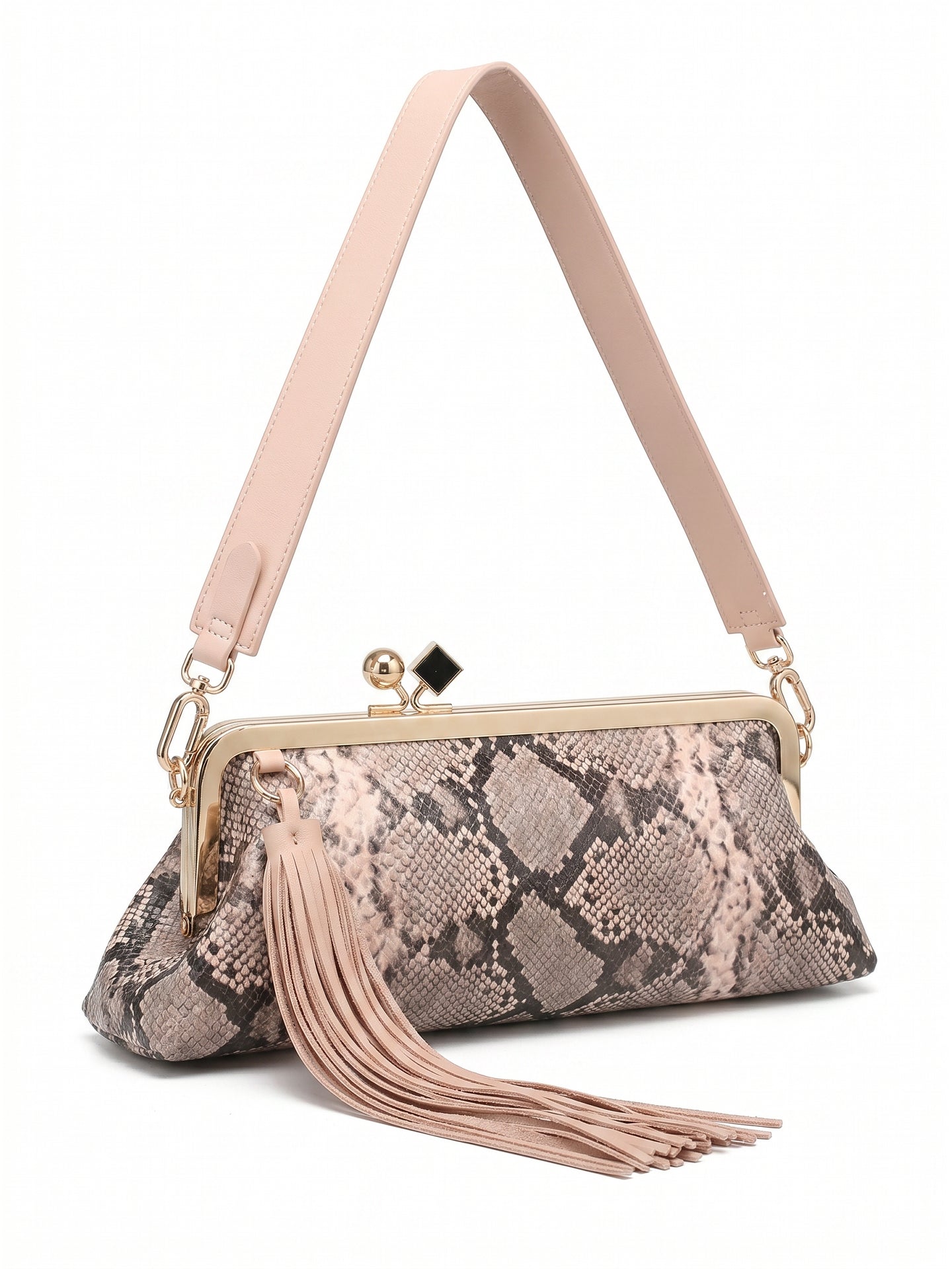 Borsa a Spalla in Pelle Vegana Rosa