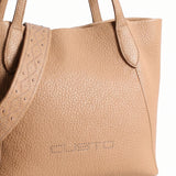 Borsa a Mano in Pelle Vegana Beige
