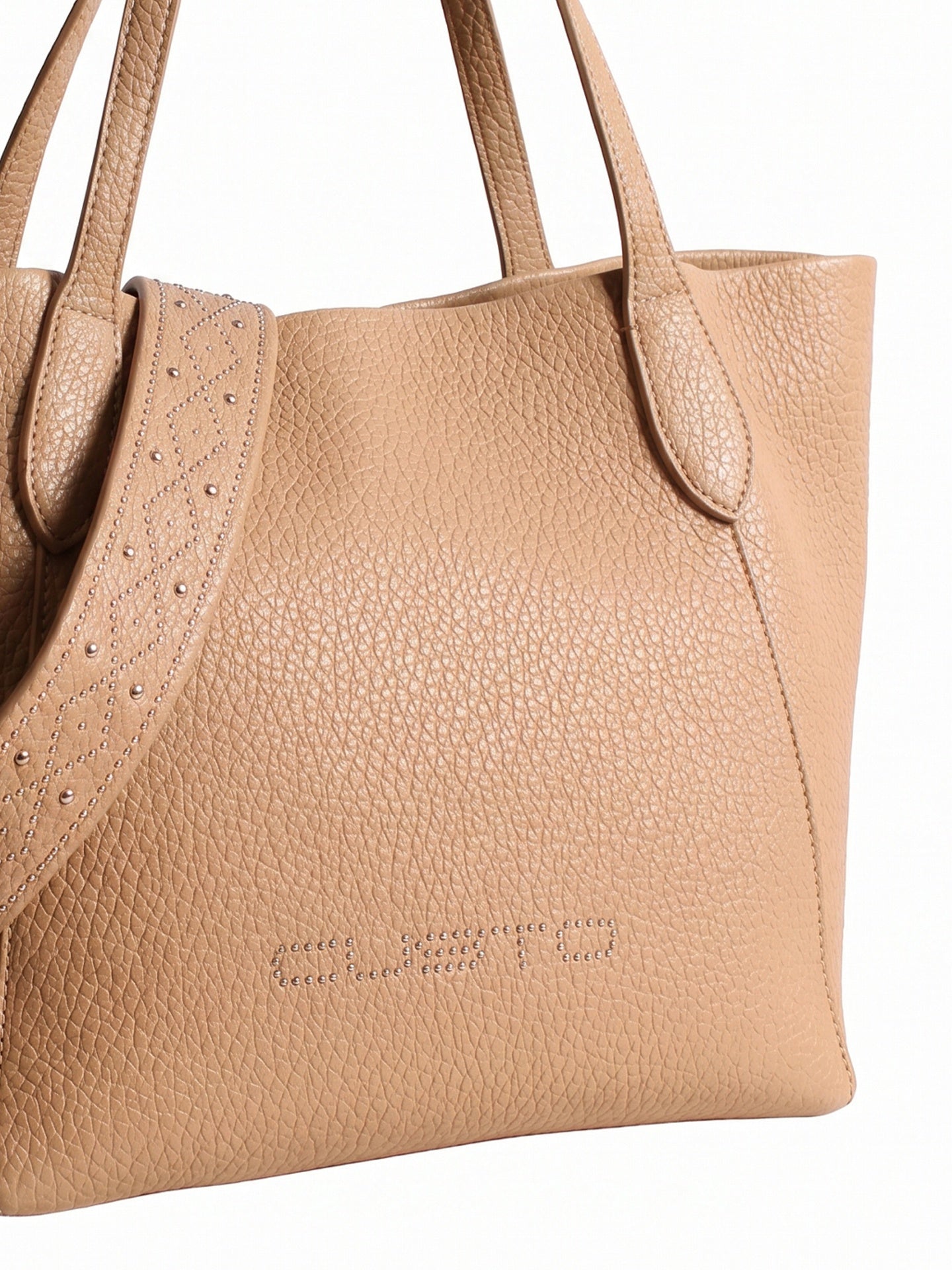 Borsa a Mano in Pelle Vegana Beige