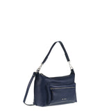 Borsa a Spalla in Vera Pelle Navy