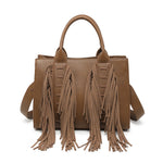 Borsa a Mano in Polyurethane Marrone