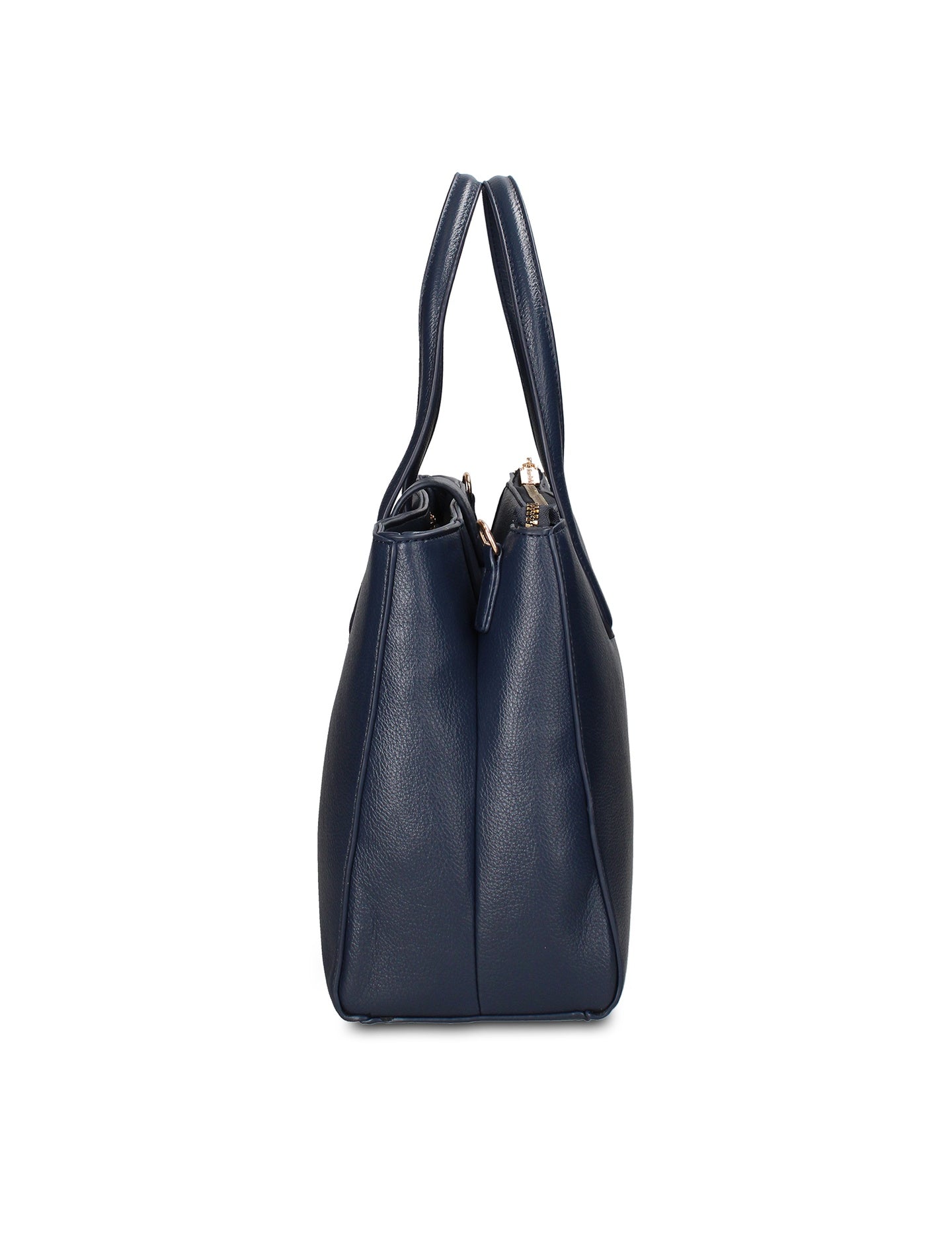Bolso de mano azul de piel vegana