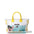 Borsa a Mano in Cotone Multicolore e Giallo Braccialini