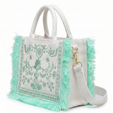 Borsa a Mano in Cotone Verde
