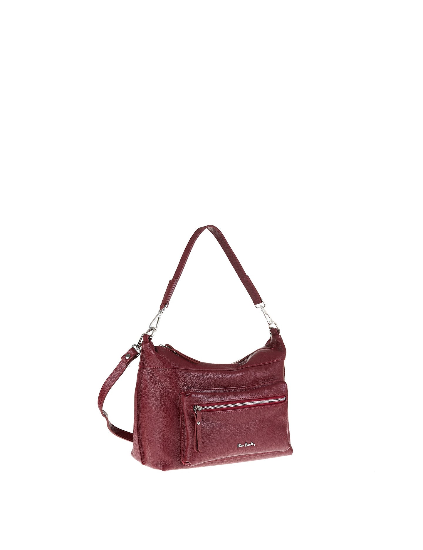 Borsa a Spalla in Vera Pelle Bordeaux