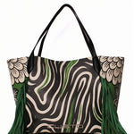 Borsa a Mano in Pelle Vegana Verde
