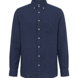 Camicia in Cotone Blu Navy