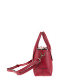 Borsa a Mano in Vera Pelle Rubino