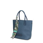 Borsa a Mano in Pelle Vegana Blu Jeans Pierre Cardin