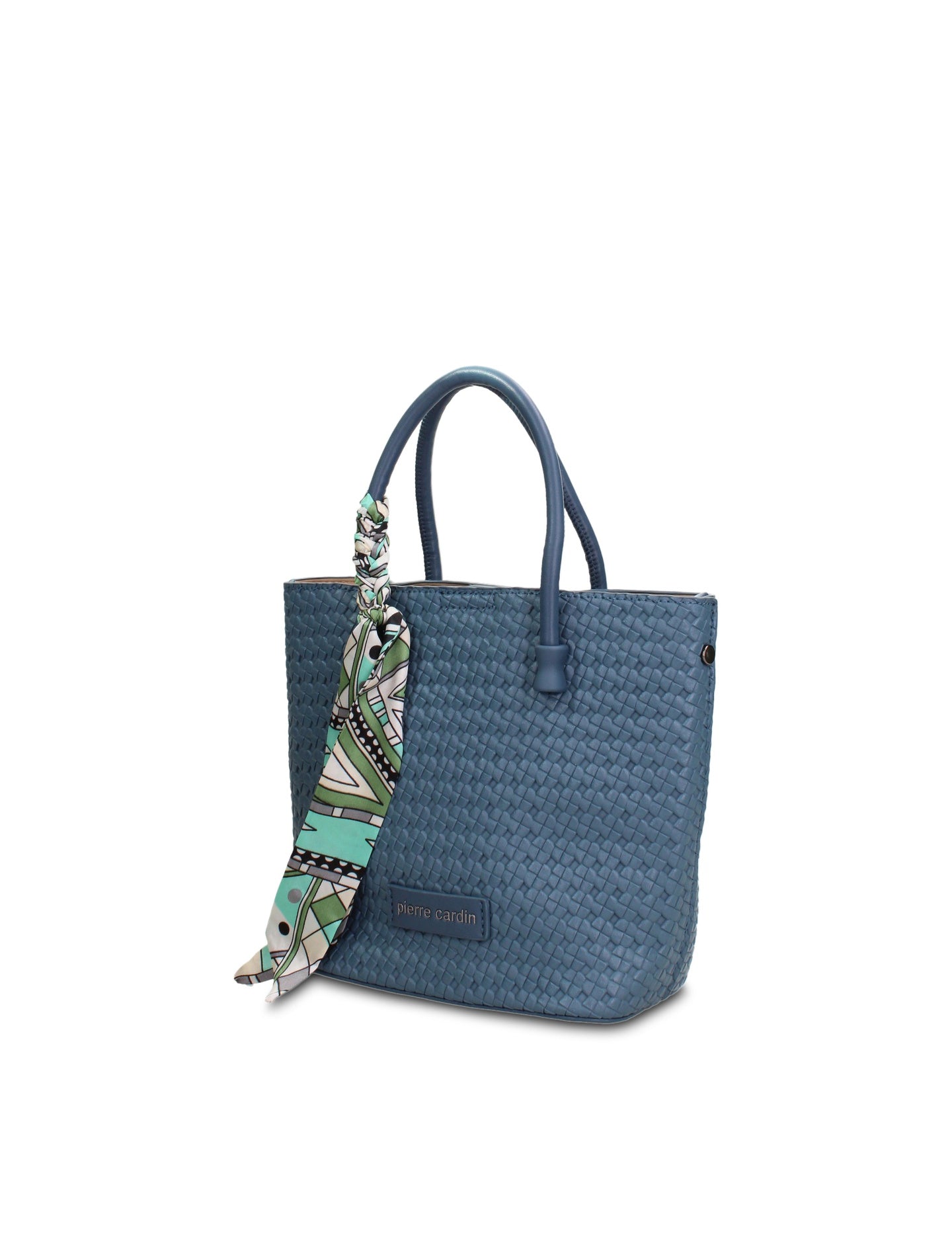 Borsa a Mano in Pelle Vegana Blu Jeans Pierre Cardin
