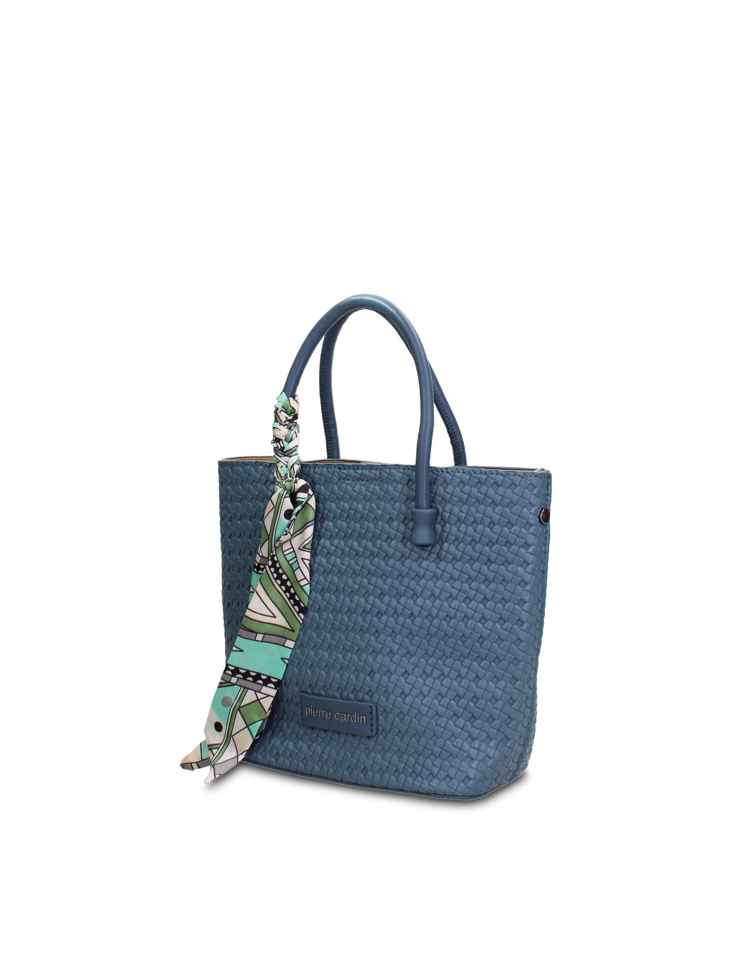 Borsa a Mano in Pelle Vegana Blu Jeans Pierre Cardin
