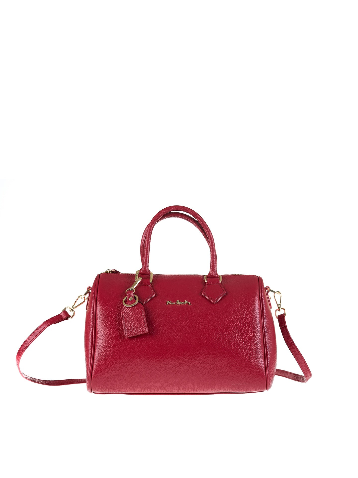 Borsa a Bauletto in Vera Pelle Rubino Pierre Cardin