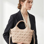 Borsa a Mano in Polyurethane Beige Scuro