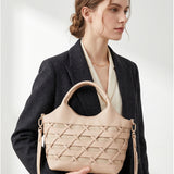 Borsa a Mano in Polyurethane Beige Scuro