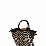 Borsa a Mano in Pelle Vegana Bianco