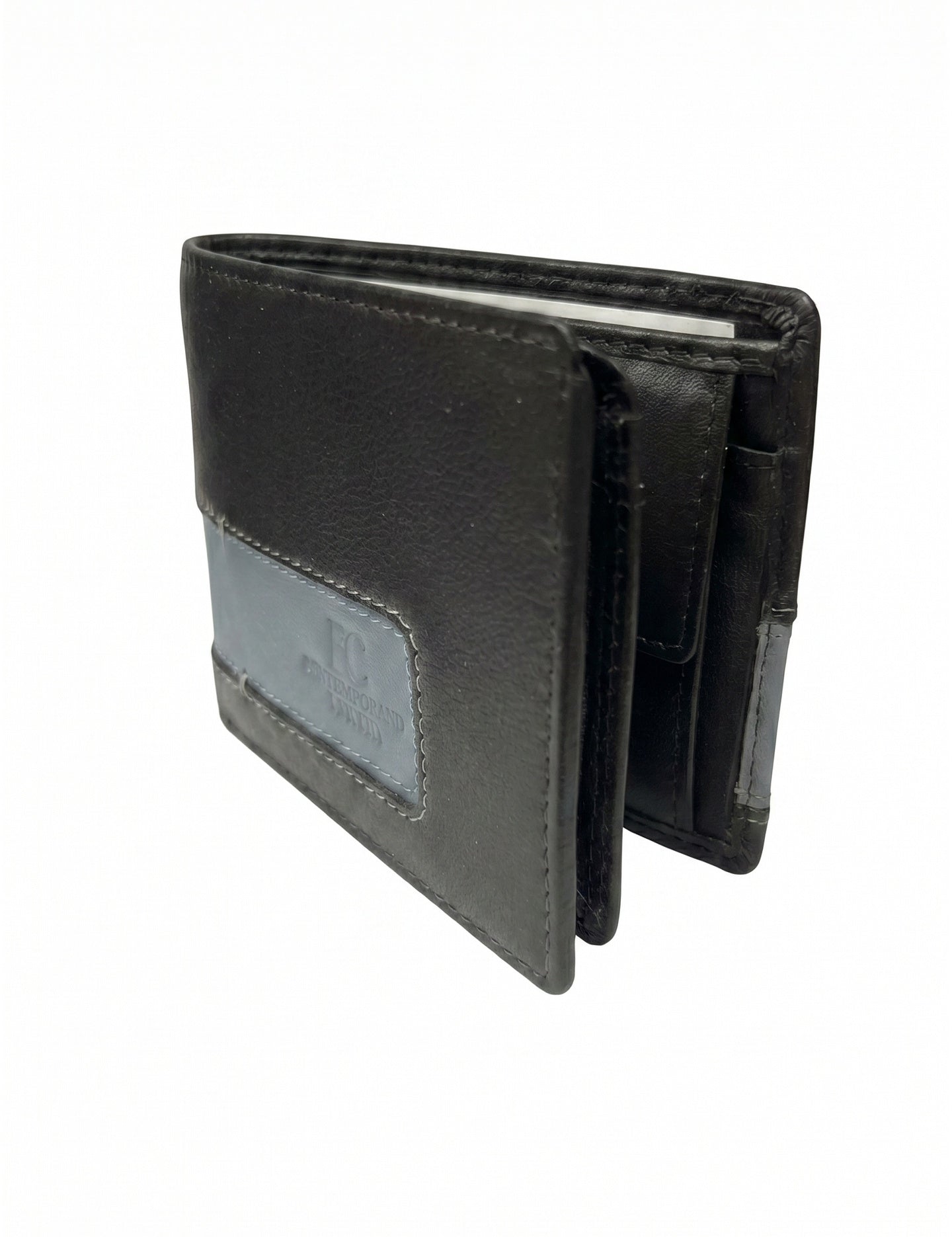 Portafoglio in Vera Pelle Nero
