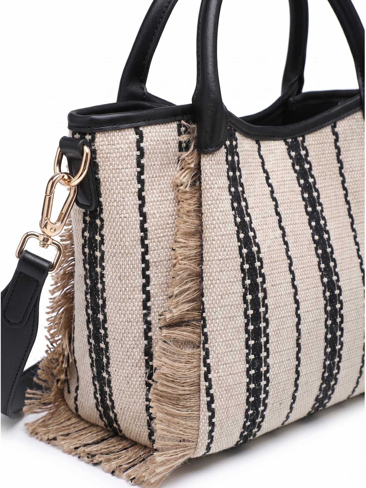 Borsa Shopper in Cotone Nero