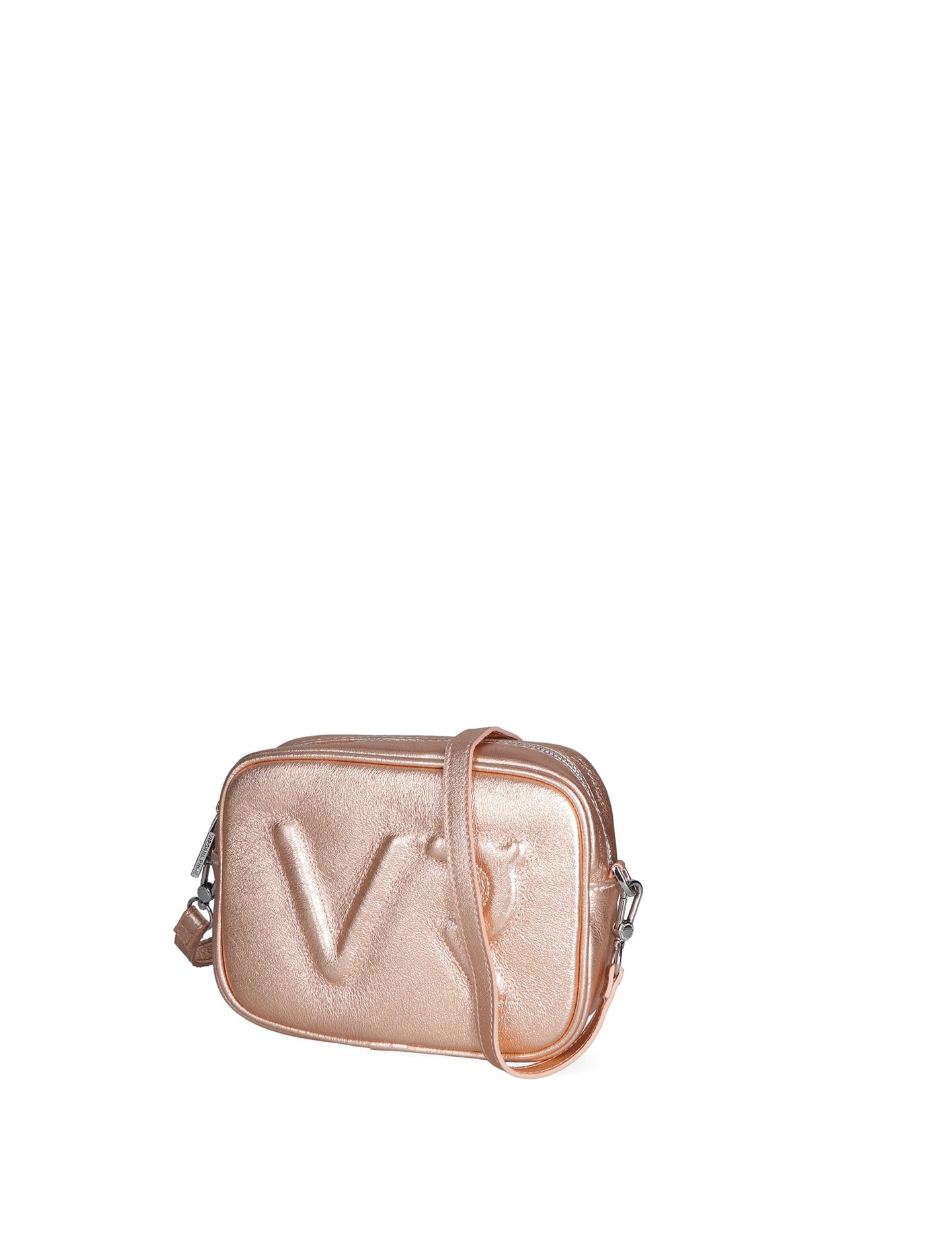 Borsa a Tracolla in Genuine Printed Suede Leather Rosa