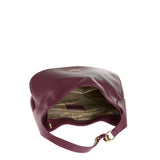 Borsa a Spalla in Vera Pelle Bordeaux