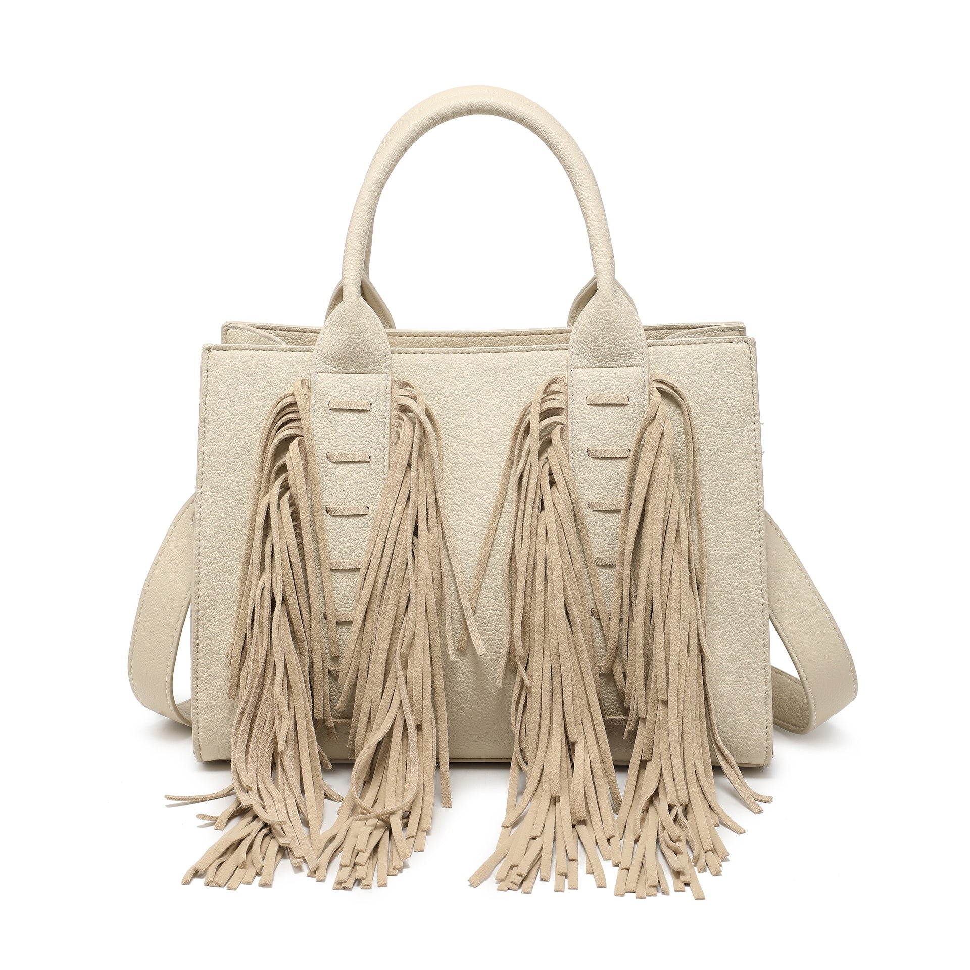 Borsa a Mano in Polyurethane Beige
