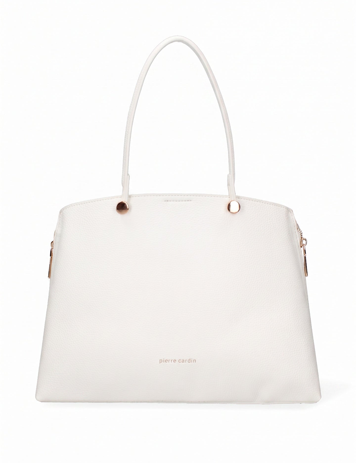 Borsa a Mano in Pelle Vegana Bianco Pierre Cardin