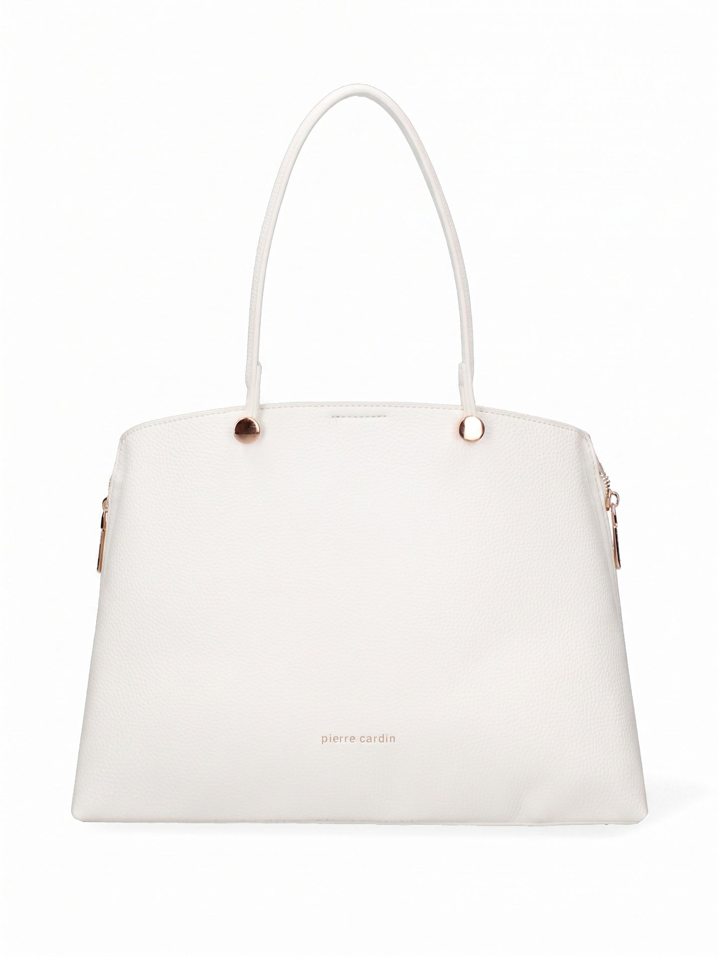 Borsa a Mano in Pelle Vegana Bianco Pierre Cardin
