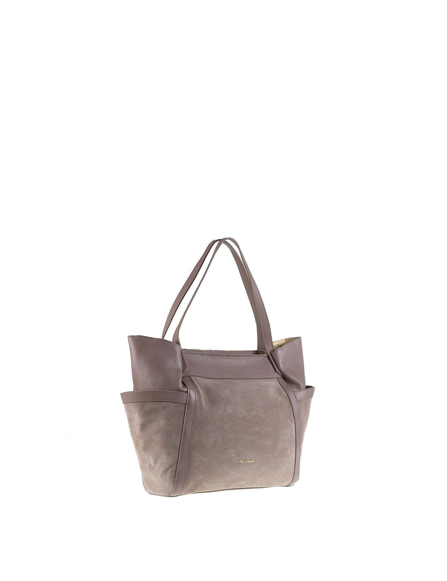 Borsa a Spalla in Vera Pelle Taupe