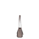 Handtasche aus taupefarbenem Echtleder