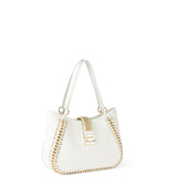 Bolso de hombro de poliéster blanco