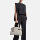 Borsa a mano in Pelle Vegana Grigio