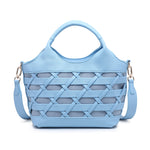 Borsa a Mano in Polyurethane Blu