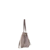 Borsa a Mano in Vera Pelle Taupe