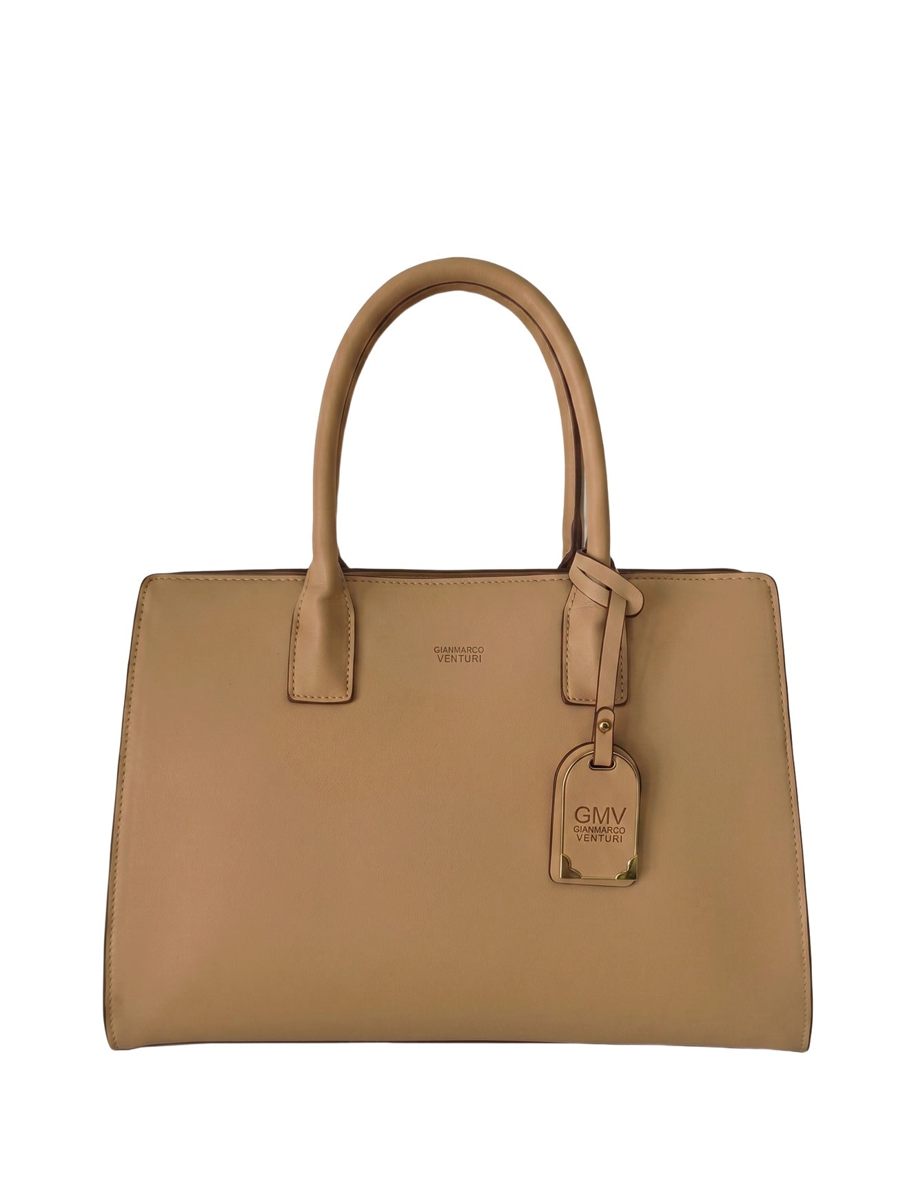 Borsa a spalla in Pelle Vegana Cuoio Chiaro GianMarco Venturi