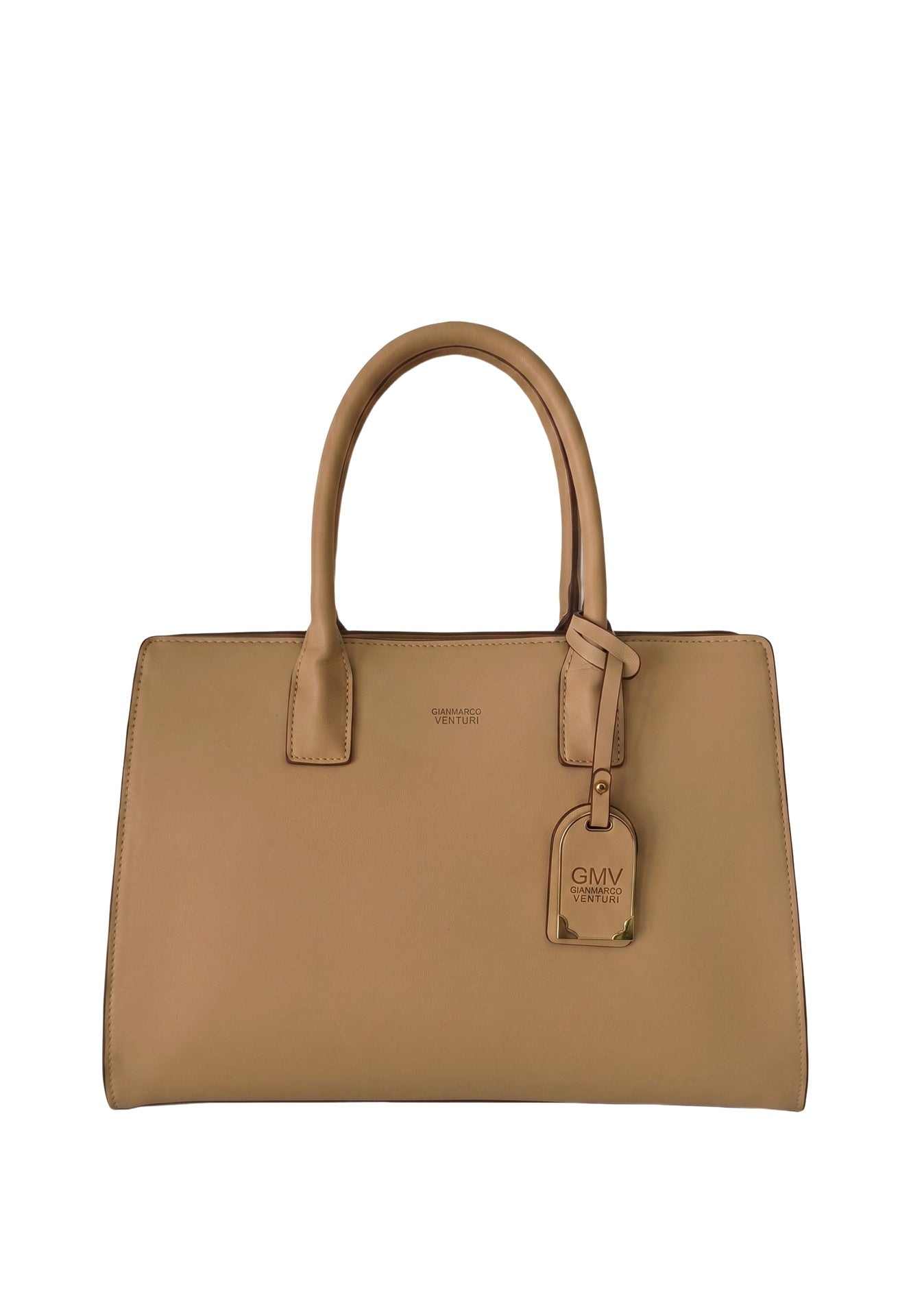 Borsa a spalla in Pelle Vegana Cuoio Chiaro GianMarco Venturi