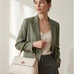 Borsa a Mano in Polyurethane Beige