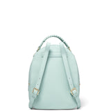 Mochila de piel vegana para mujer, azul claro