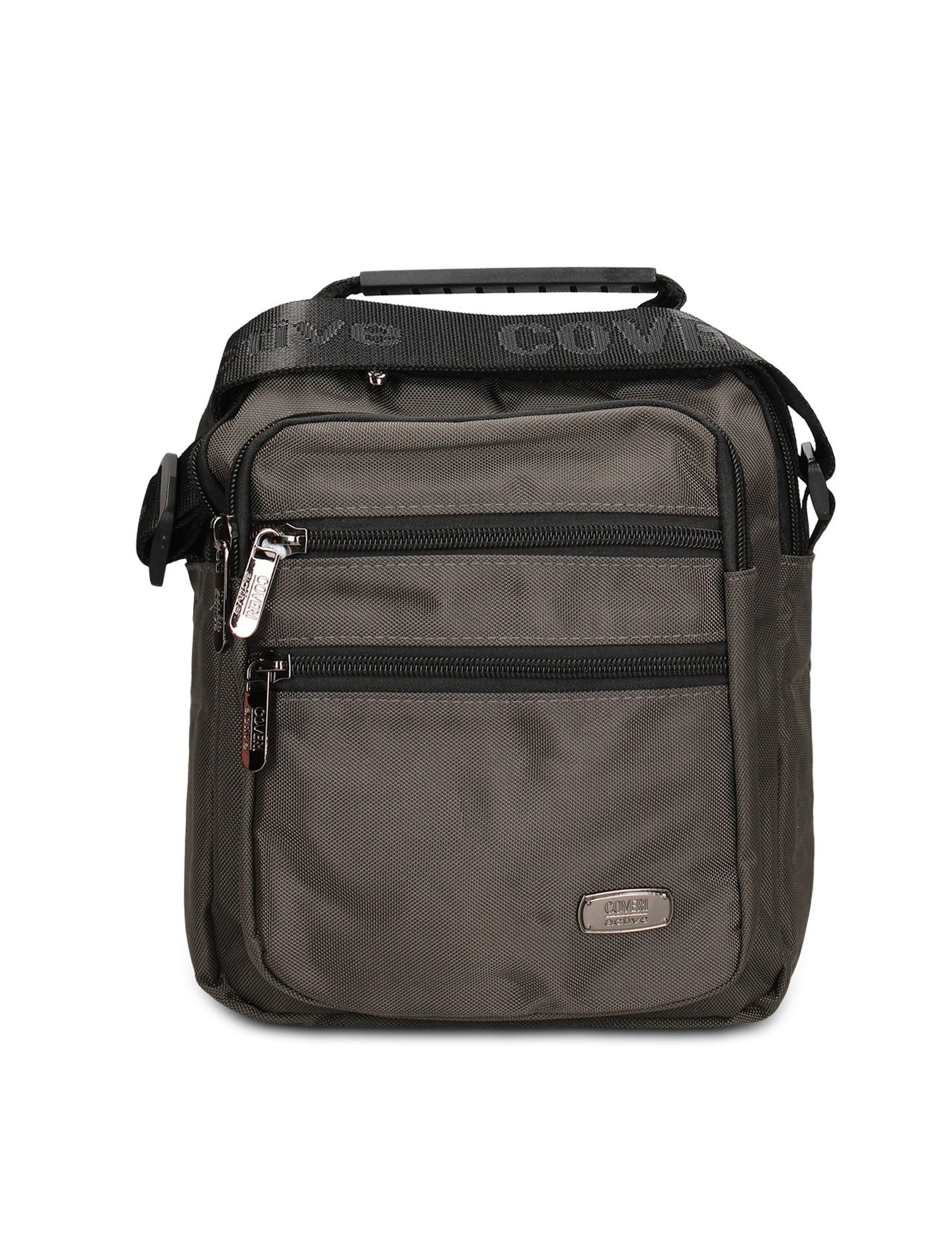 Borsa a Tracolla in 100% Pu Vegan Leather Grigio