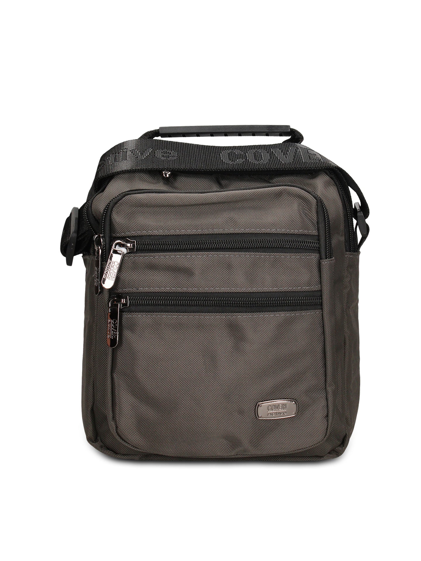 Borsa a Tracolla in 100% Pu Vegan Leather Grigio