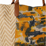 Borsa a Mano in Pelle Vegana Giallo