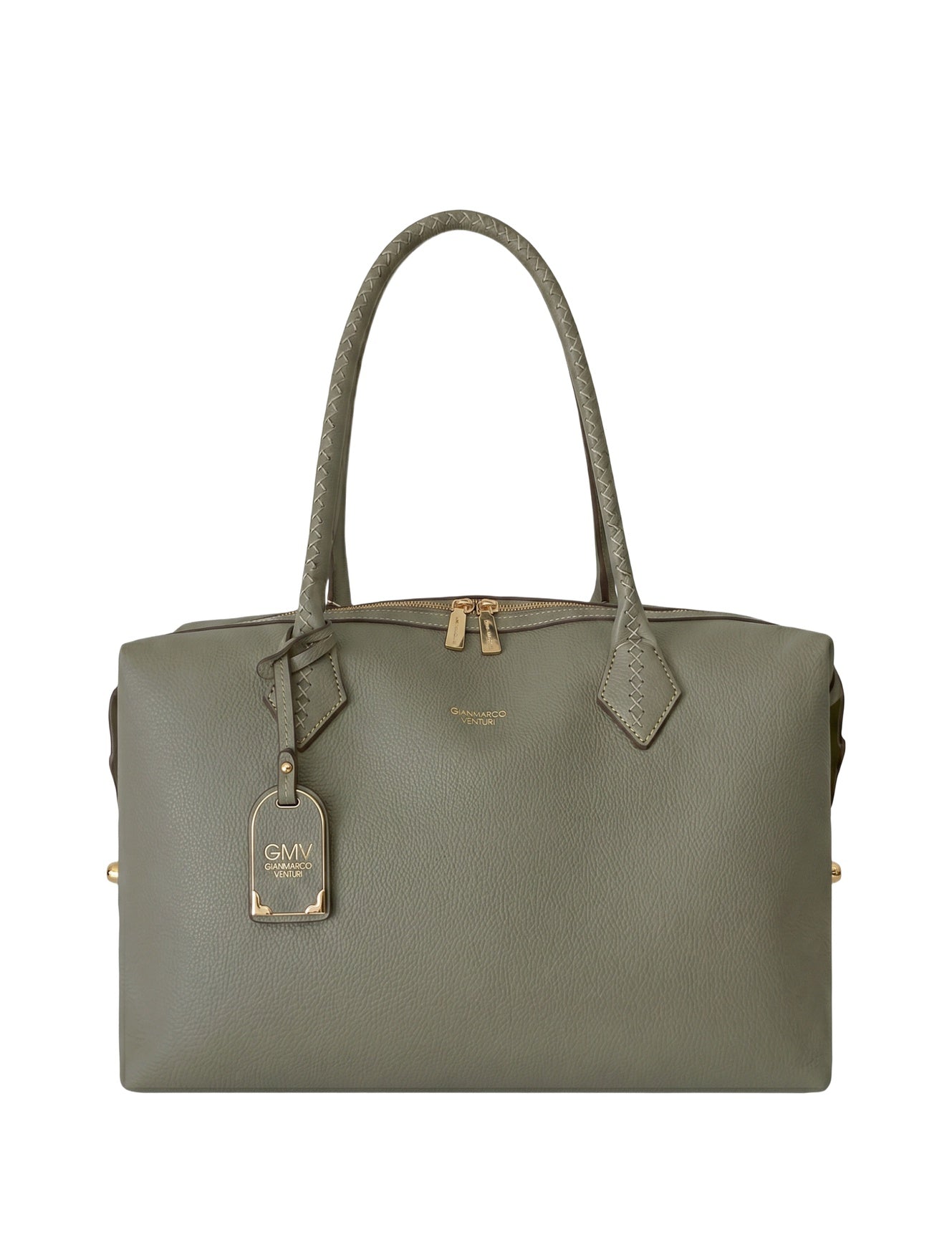 Borsa a spalla in Pelle Vegana Verde GianMarco Venturi