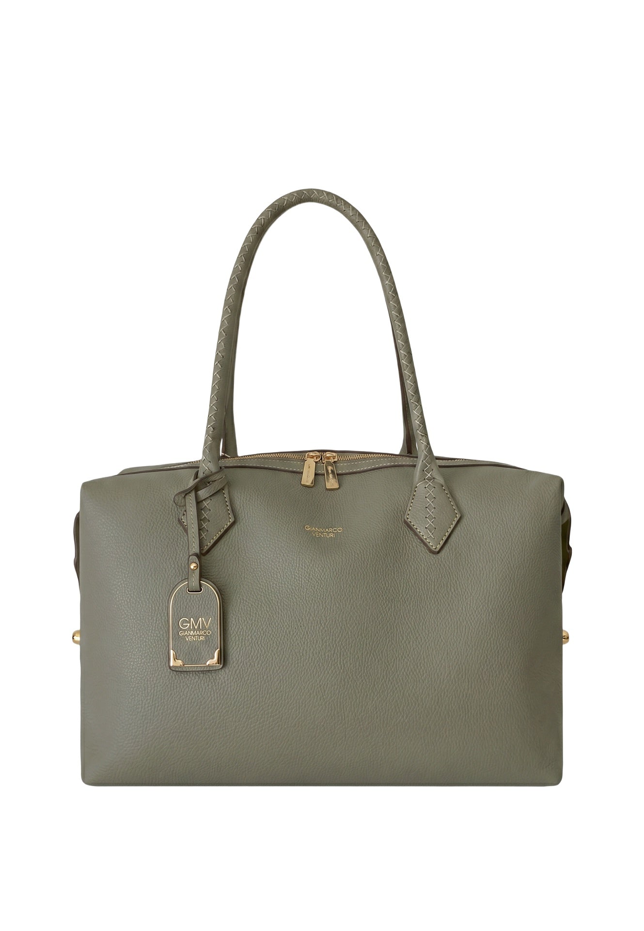 Borsa a spalla in Pelle Vegana Verde GianMarco Venturi
