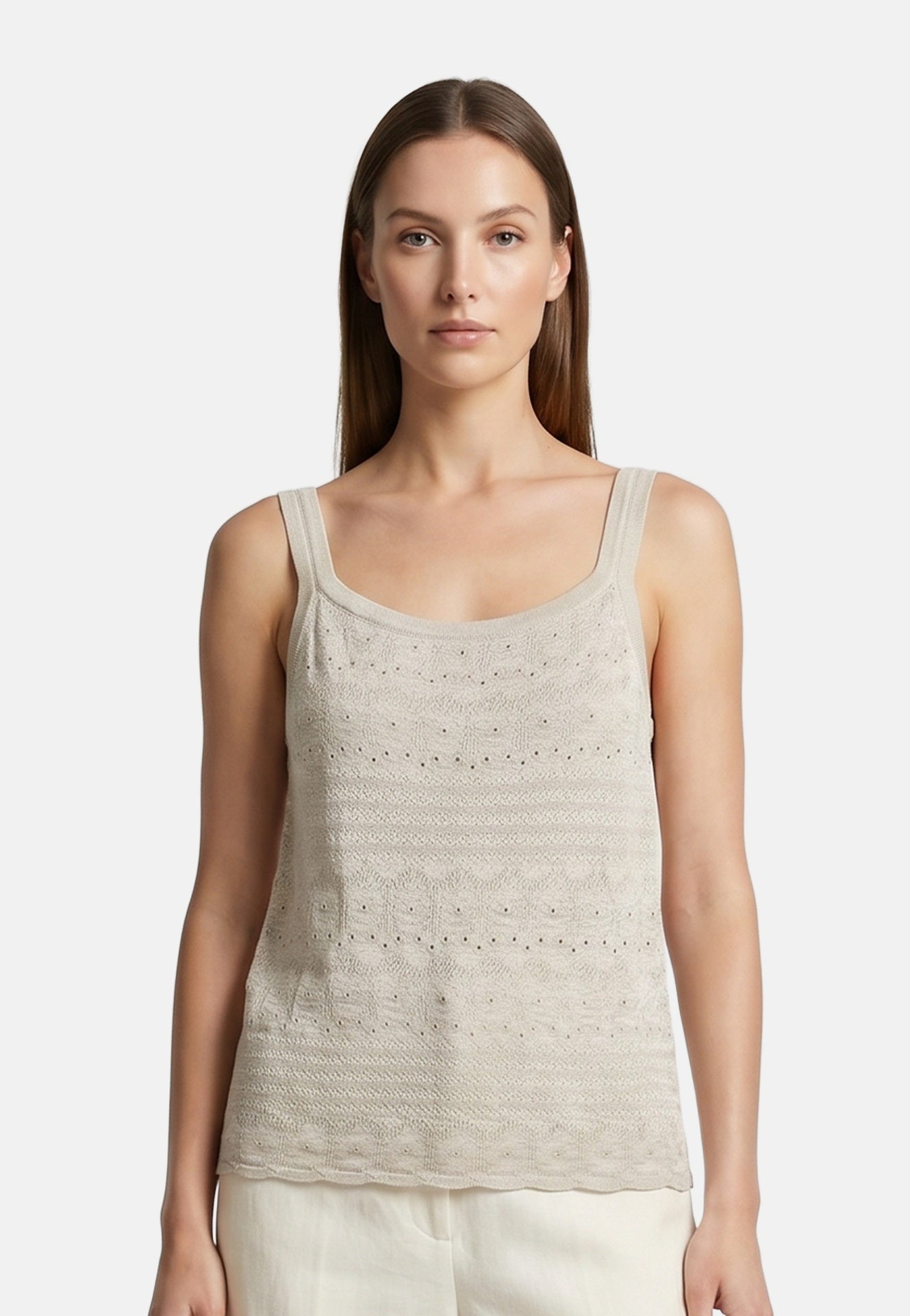 Vestito in Viscosa Beige Roberta Rossi
