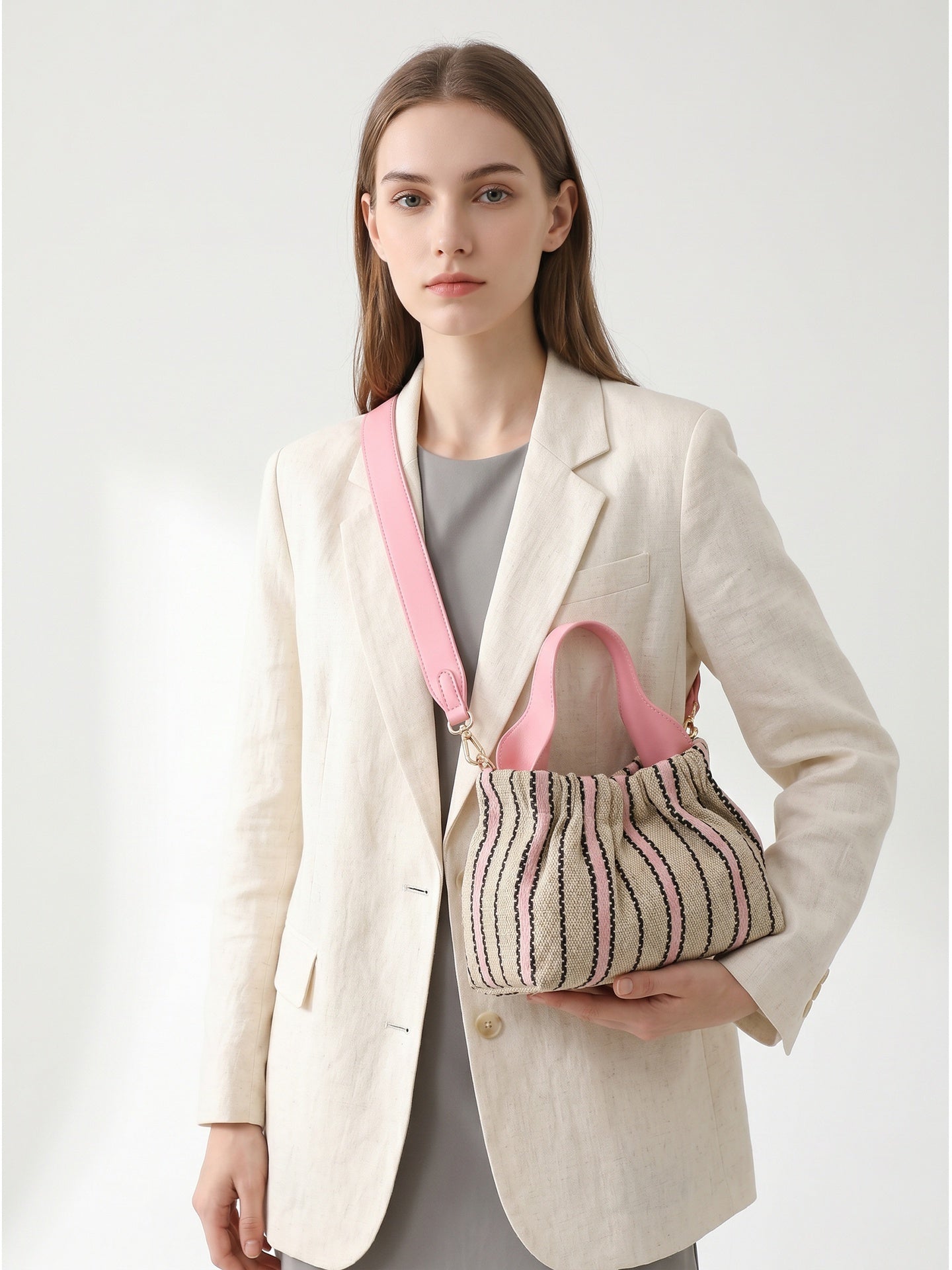 Borsa Shopper in Cotone Rosa